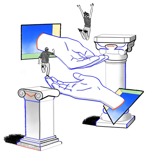 Illustration of learners building on shared foundations